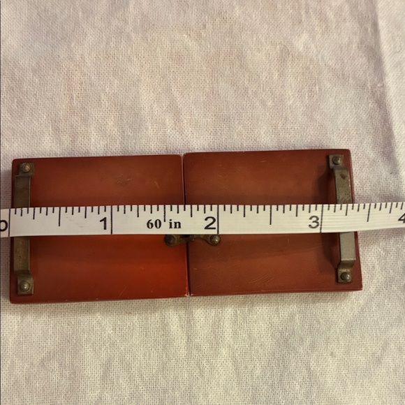 Vintage Chocolate Brown Belt Buckle Hook and Eye style 2 piece Set for 1” belt - Picture 6 of 9